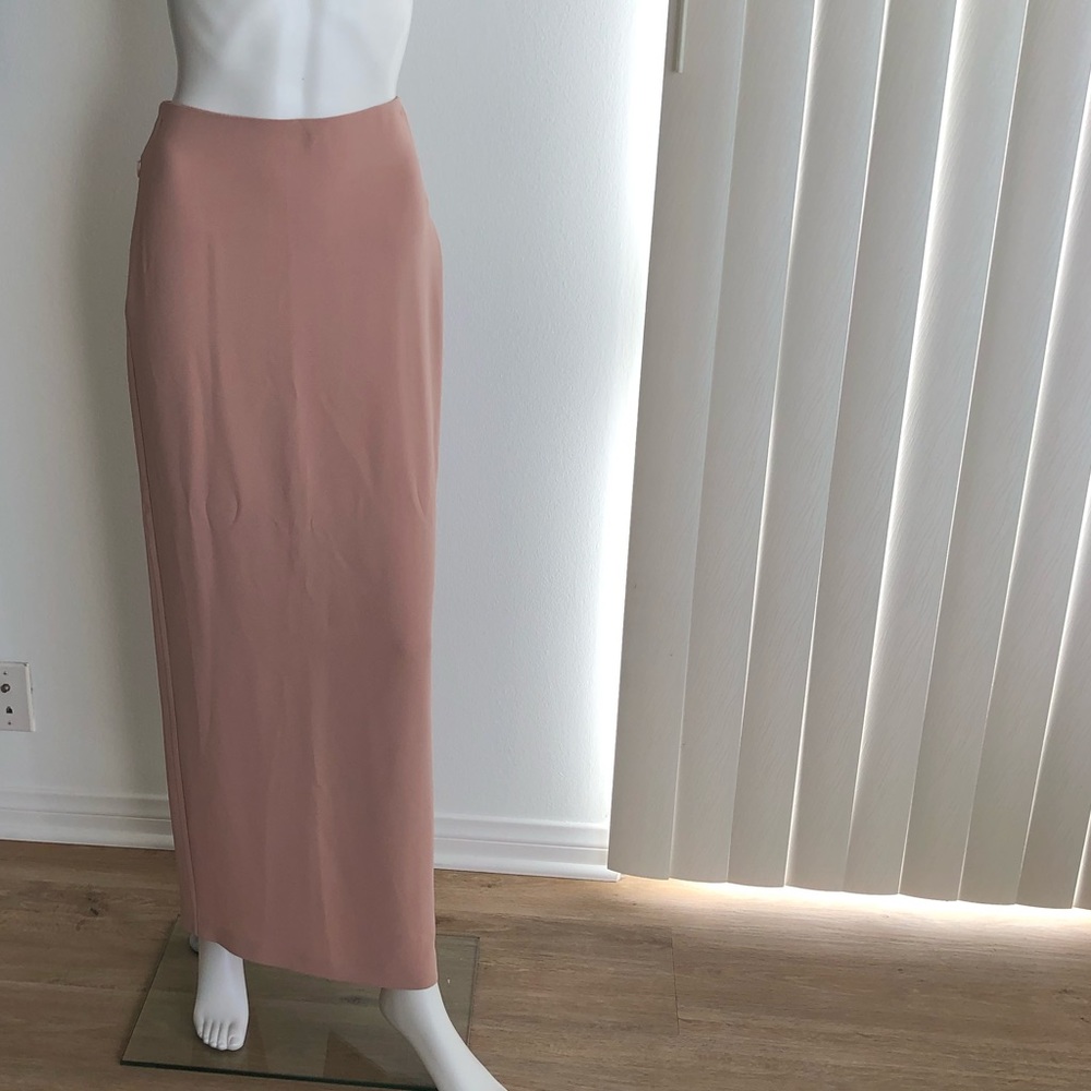 Tibi blush silk long skirt